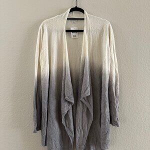 Barefoot Dreams CozyChic Lite Calypso Ombre Grey and White Cardigan